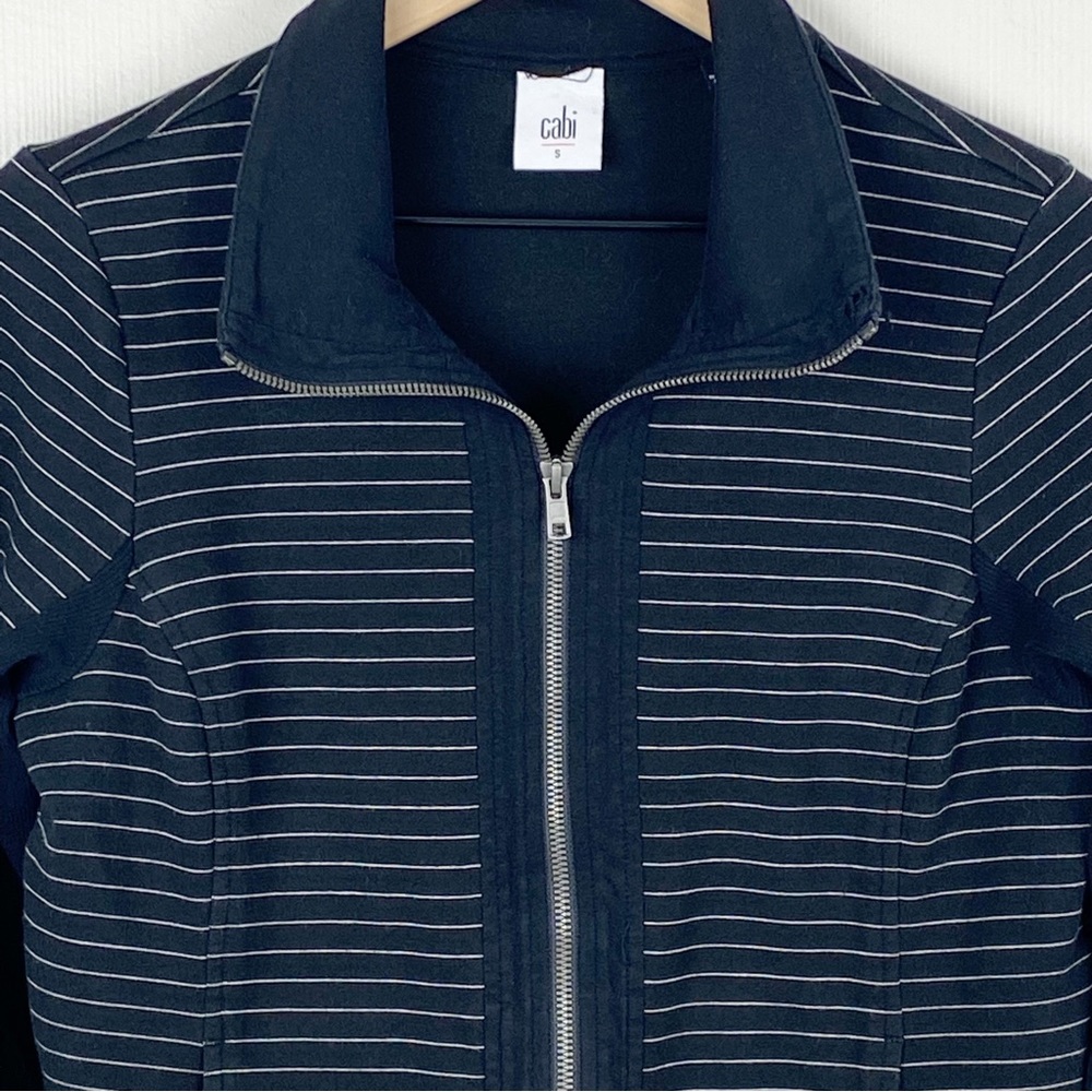 CAbi‎ Jacket Womens Small Modern Sprint Striped 3378 - Picture 2 of 13